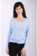 Women Blouse Pieces Pckylie O-Neck Cloud Dancer Stripes Cashmere Blue